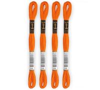 Anchor - Set di 4 matasse Stranded Cotton Mouliné | 100% cotone | Filo da ricamo, punto croce, tela | Colore arancione | Rif 4635000-4EA_00316