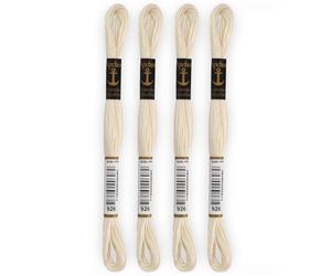 Anchor - Set di 4 matasse Stranded Cotton Mouliné | 100% cotone | Filo da ricamo, punto croce, tela | colore ecru| Rif 4635000-4EA_00926