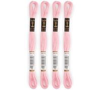 Anchor - Set di 4 matasse Stranded Cotton Mouliné | 100% cotone | Filo da ricamo, punto croce, tela | colore rosa chiaro | Rif 4635000-4EA_00073