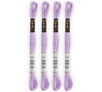 Anchor - Set di 4 matasse Stranded Cotton Mouliné | 100% cotone | Filo da ricamo, punto croce, tela | colore viola lilla | Rif 4635000-4EA_00108