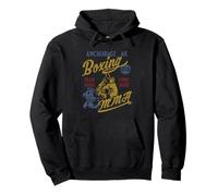 Anchorage AK Boxing MMA USA, Design Vintage Invecchiato Felpa con Cappuccio