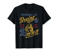 Anchorage AK Boxing MMA USA, Design Vintage Invecchiato Maglietta