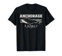 Anchorage Alaska Bowhead Whale Vintage Souvenir Maglietta