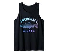 Anchorage Alaska Sockeye Pesca al Salmone Souvenir Canotta