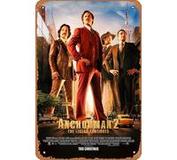 Anchorman 2: The Legend Continues 2014 Targa in metallo retrò decorazione da parete 30,5 x 20,3 cm poster cinematografico look vintage