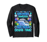 Anchors Aweigh - Maglietta divertente per compleanno in crociera Maglia a Manica