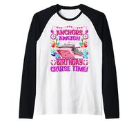 Anchors Aweigh - Maglietta divertente per compleanno in crociera Maglia con Maniche Raglan