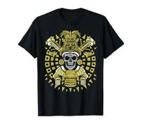 Ancient Aztec King Mexican Skull Mayas Mask Calavera Azteca Maglietta