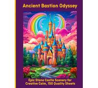 Ancient Bastion Odyssey: Epic Stone Castle Scenery for Creative Calm, 150 Quality Sheets