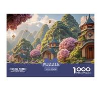 Ancient Chinese-style Architecture 1000 Pezzi Cartoncino Premium Puzzle Fairy Tale Homes Antistress Gioco Creativo Puzzle Decorazioni Per La Casa 52x38cm/1000pcs