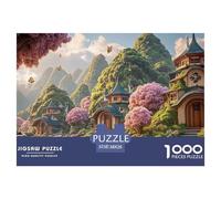 Ancient Chinese-style Architecture 1000 Pezzi Cartone Robusto Puzzle Fairy Tale Homes Antistress Gioco Per Famiglie Puzzle Decorazioni Per La Casa 38x26cm/1000pcs