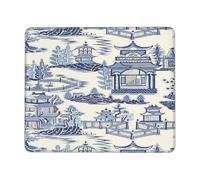 Ancient Chinese Style Chinoiserie Blue And White Folk Mousepad Morbido Tappetino per Mouse Durevoli Mouse Pad per Gaming Pc Ufficio 25X30Cm