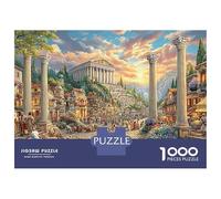 Ancient City Scene 1000 Pezzi per Adulti Puzzle per Adulti 1000 Pezzi Puzzle Giochi EducativiAncient Ruins Gatti Colorati Bella Vista Finestra- Puzzle Decorativi70x50cm/10