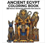 Ancient Egypt Coloring Book: 50 Highly Detailed Designs for Adults and Teens