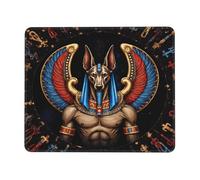 Ancient Egypt Mythology Egyptian Anubis Themed Design Tappetino Scrivania Portatile Tappetino per Mouse Piccolo Mouse Pad per Gaming Accessori Scrivania Computer 25X30Cm