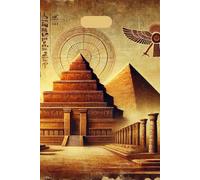 Ancient Egypt Notebook Lined Journal with Egyptian Art, Hieroglyphs: 100 Page 6x9 Lined Notebook for Writing, Journaling, School, Pyramid Pharaohs Theme