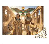 Ancient Egypt Puzzle 1000 Pezzi Materiale Riciclato Pharaoh's Temple Puzzle per Ragazzi e Ragazze dai 6 anni in su Gioco Educativo Challenge Parent Child Toy 38x26cm/1000pcs