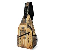 Ancient Egypt Tribe Series - Borsa a tracolla unisex, regolabile, piccola borsa per escursioni e viaggi