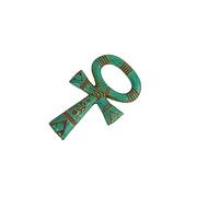 Ancient Egyptian Ankh fatto a mano in pietra di calce prodotta in Egitto. L'Ankh o chiave della vita è un antico simbolo geroglifico egiziano che rappresenta la parola per "vita",