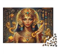 Ancient Egyptian Goddess 1000Pc for Adults Kids: Egyptian Queen with Cobras Educational Games Suitable for Decompression 52x38cm/1000pcs