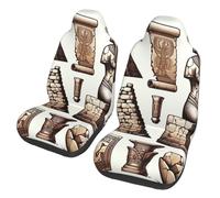 Ancient Egyptian Pyramid Pharaoh Coprisedili Anteriori Confortevole Coprisedile Auto Universale Coprisedile per Camion Furgoni Accessori Interno 2 PCS