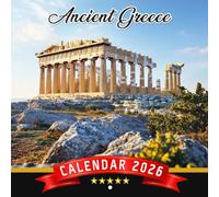 Ancient Greece Calendar 2026: Twelve months celebrating classical architecture and mythic sites