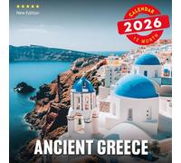 Ancient Greece Calendar 2026: Twelve months celebrating classical architecture and mythic sites