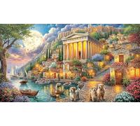 Ancient-Greek-Town-at-Dusk Puzzle 1000 pezzi Carta riciclata Gioco educativo relax Bellissimo puzzle decorativo per adulti e bambini 70x50/1000 pezzi