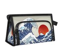 Ancient Japan Wave - Astuccio da viaggio per donne, uomini, ragazzi e ragazze, multifunzione per lavare il sole dal Giappone, borsa da toilette per cosmetici, articoli da toeletta, colore, L,