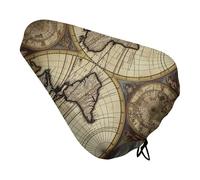 Ancient Map World Globe Bike Seat Cover con coulisse, impermeabile, cuscino per sella della bicicletta, protezione solare e antipolvere, copertura antipioggia unisex per mountain bike