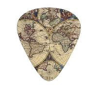 Ancient Map World Globe - Confezione da 12 pickup per chitarra adatta per suonare chitarre acustiche, chitarre elettriche, ecc.