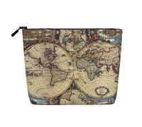 Ancient Map World Globe Una borsa versatile da viaggio, ideale per routine quotidiane e viaggi di lavoro, Nero , Taglia unica, Beauty case