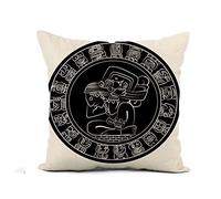 Ancient Mayan Calendar Coin Mexican Culture The Aztec Civilization Fodere Cuscino Resistenti Federe Cuscini Decorative Copricuscini per Giardino Camera da Letto Terrazza 45X45Cm