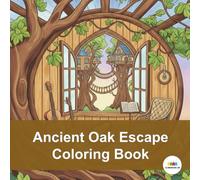 Ancient Oak Escape Coloring Book: Step into a sprawling, magical village built within the branches of a majestic ancient oak.