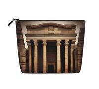 Ancient Relics - Trousse per trucchi in finto lino impermeabile con chiusura a cerniera per le tue esigenze quotidiane o di viaggio, Nero , Taglia unica
