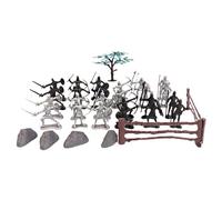 Ancient Statue Set - Miniature Battle Figurine for Cultural Display | Small Decorative Sculpture with Intricate Design & Creative Ornament for Office Desk Living Room Showcase Historical Appre