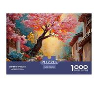 Ancient Style Street 1000 Pezzi Cartone Robusto Puzzle Fantasy Trees Antistress Gioco Creativo Puzzle Decorazioni Per La Casa 70x50cm/1000pcs