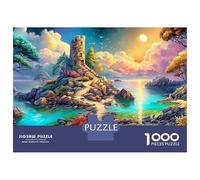 Ancient Tower by The Sea Path Puzzle Da 1000 Pezzi Coastal Lighthouse Perfetto Per Uomini, Donne, Anziani E over 65 70x50cm/1000pcs