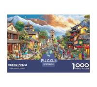 Ancient Town Scene Puzzle Raffinato Da 1000 Pezzi Con Illustrazioni Artistiche Di Alto Livello - Il Regalo Di Festa Perfetto Per Adulti E Bambini Di Tutte Le Età 38x26cm/1000pcs