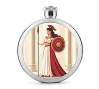 Ancient Wisdom and War Athena Fiaschetta per liquore bottiglia di vino portatile carino in acciaio inox fondine fiaschette