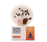 Ancient Wisdom Candele di cristallo Chakra, cera di soia, 10 x 6 cm, durata 23 ore (chakra sacrale)