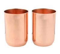 ANCIENTIMPEX Set di 2 bicchieri in rame di alta qualità, capacità 350 ml, bicchieri ayurvedici per acqua, benefici per la salute