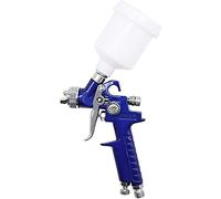 ANCLLO 1.0mm Mini HVLP Air Spray Gun Airbrush Kit Ritocco Vernice Spruzzatore Gravity Feed Air Brush Set Auto Pittura per Riparazione Spot