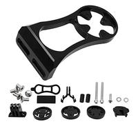 ANCLLO 1 Set Supporto per Computer da Bicicletta Staffa di Estensione per Bicicletta da Strada Anteriore Supporto per Luce per Computer, Supporto per Bici Anteriore Multifunzione per Garmin Edge-Nero