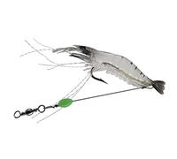 ANCLLO 10 pezzi di esche per gamberetti Set di esche da pesca di gamberetti in plastica Esche da pesca morbide e luminose con gancio affilato Attrezzatura da pesca