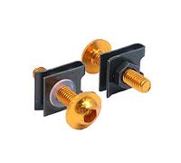 ANCLLO 10 Pz Bulloni M6 Testa in Lega di Alluminio Moto Fastener Clip Vite Dado A Molla Kit Dorato