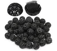 ANCLLO 100 filtri biochimici a sfera con filtro per acqua in cotone per acquario, laghetto, fontana a cascata (16 mm)
