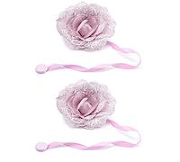 ANCLLO 2 fermatende magnetiche decorative a forma di fiore, per decorare la finestra, con bottone magnetico, fermatenda, per casa, ufficio, dormitorio e bagno