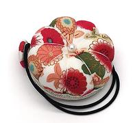 ANCLLO 2 pcs Pumpkin Multifunctional Round Wrist Pin Cushion (Red)