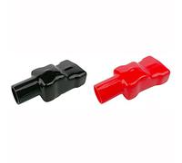 ANCLLO 2 pezzi Copri terminali batteria per auto Rosso Nero Protezione per terminale batteria in plastica morbida Stivali flessibili positivi e negativi